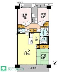 ニュートンプレイスサウスコートの物件間取画像